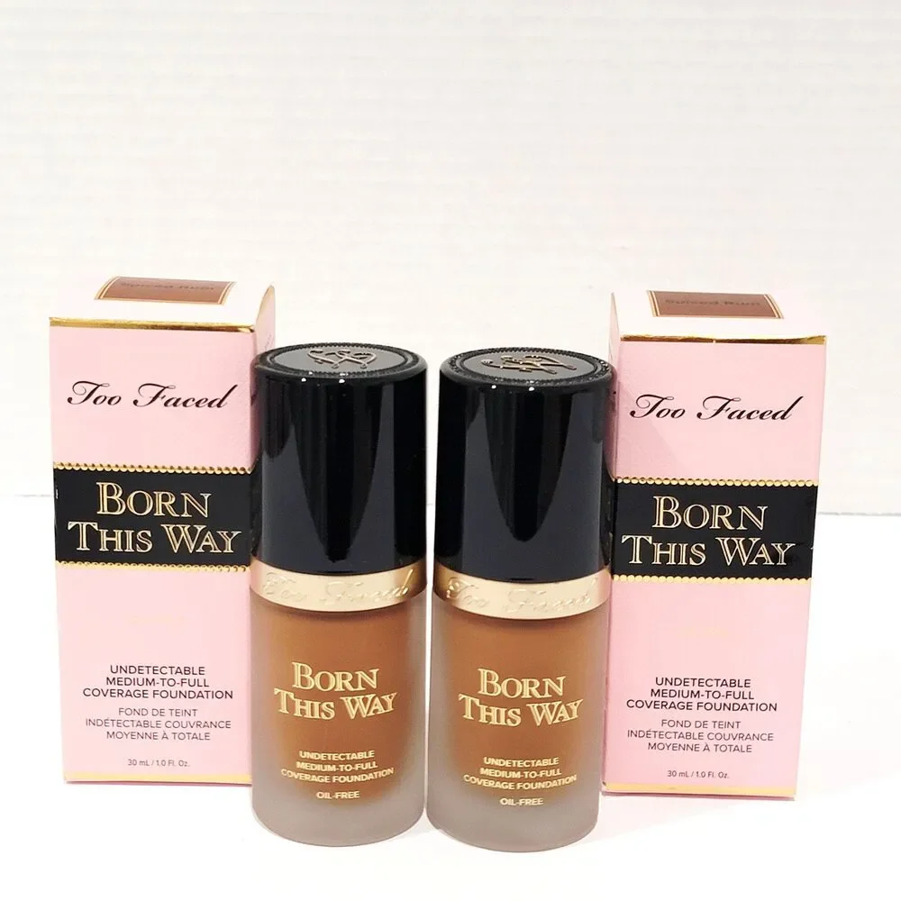 Too Faced LOT Born This Way SPICED RUM Undetectable Med to Full Foundation 1.0oz